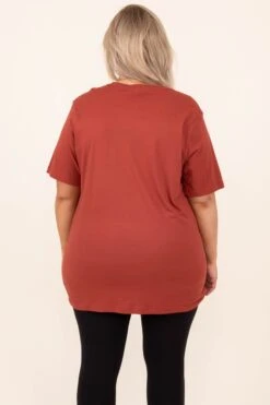 Leopard Heart Tee, Rust -Deals Swish Tex Store 7 27 12822