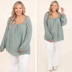 In My Head Blouse, Sage -Deals Swish Tex Store 7 c1809715 7f3f 4a7f 816a 14c371a1844a