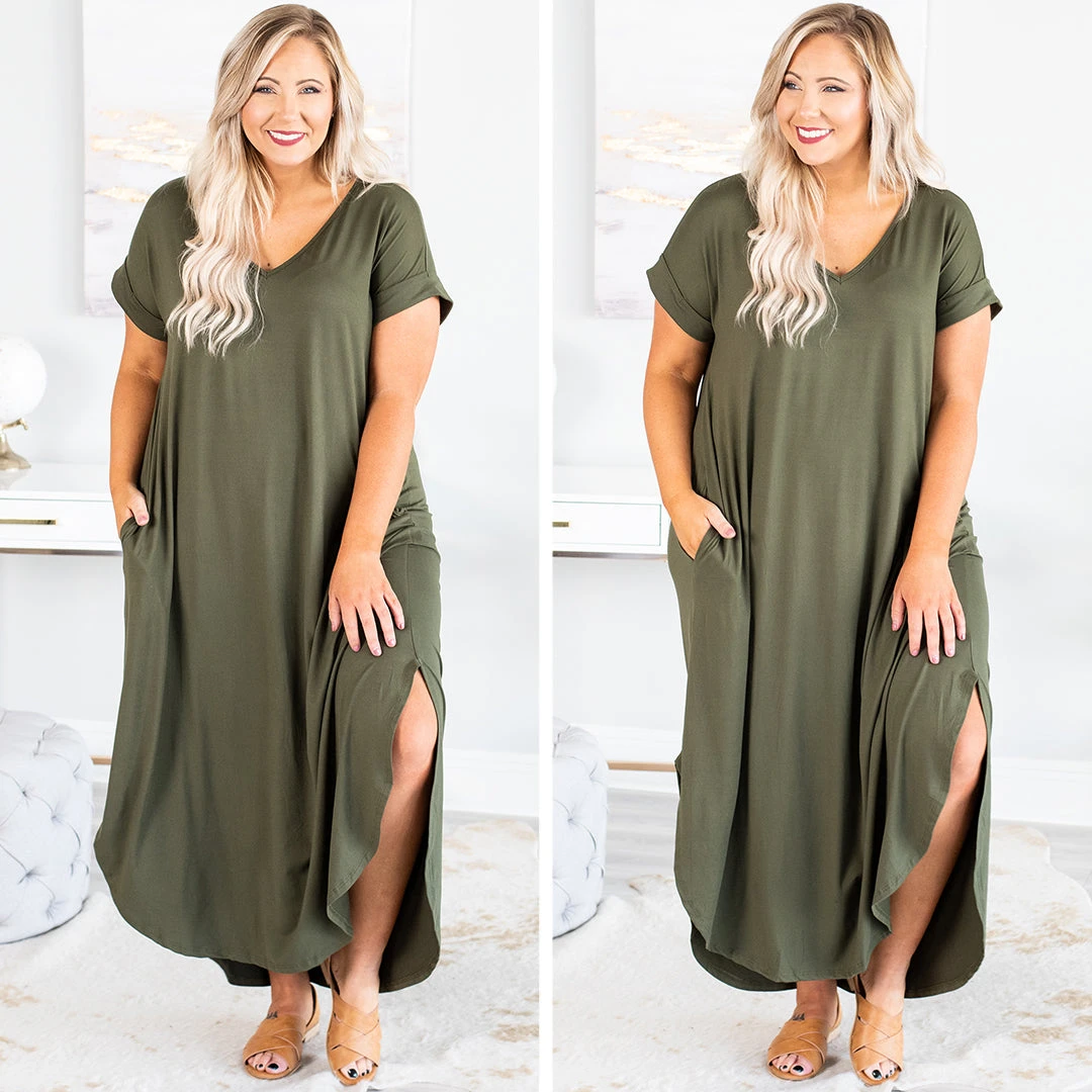 Crossroad Ahead Dress, Olive 7 Crossroad Ahead Dress, Olive - Image 5