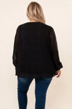 Pure Ambition Blouse, Black -Deals Swish Tex Store 9 1 14694
