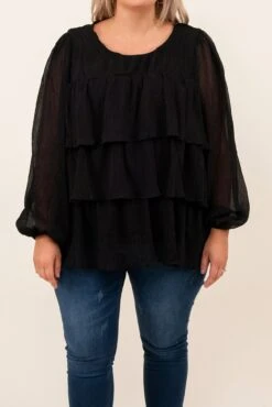 Pure Ambition Blouse, Black -Deals Swish Tex Store 9 1 14695