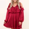 Forever And Always With You Dress, Burgundy