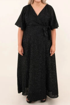 Never Too Late Maxi Dress, Black -Deals Swish Tex Store 9 30 17095