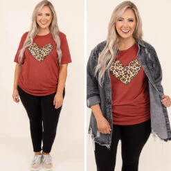 Leopard Heart Tee, Rust -Deals Swish Tex Store 9 c207bd7d 3ced 492e a7af d0ff5001b403