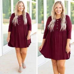On My Terms Dress, Burgundy -Deals Swish Tex Store 9 c433daf2 4623 4052 893f c9833068b5de