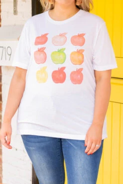 A Is For Apple Tee, Solid White Triblend -Deals Swish Tex Store AIsForAppleTee White 5767
