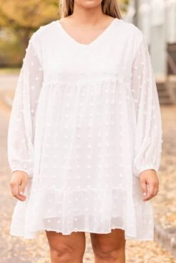 A Touch Of Class Dress, White -Deals Swish Tex Store ATouchOfClassDress White 3745