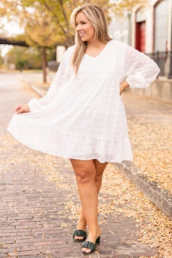 A Touch Of Class Dress, White -Deals Swish Tex Store ATouchOfClassDress White 3749