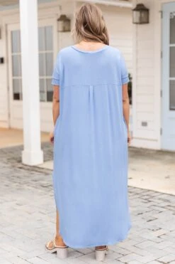 All Summer Long Maxi Dress, Spring Blue -Deals Swish Tex Store AllSummerLongMaxiDress SpringBlue 9338