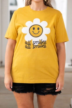All Sunflowers And Smiles Tee, Mustard 11 All Sunflowers And Smiles Tee, Mustard -Deals Swish Tex Store AllSunflowersAndSmilesTee Mustard 2