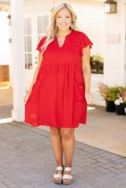 Another Vice Dress, Tomato Red -Deals Swish Tex Store AnotherViceDress TomatoRed 7792