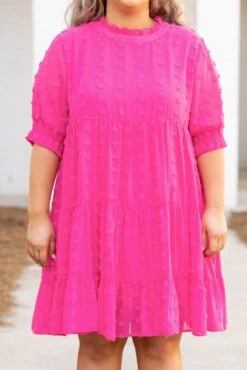 Be My Guide Dress, Hot Pink -Deals Swish Tex Store BeMeGuideDress HotPink 0193