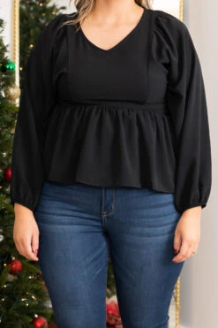 Beautiful As Can Be Blouse, Black -Deals Swish Tex Store BeautifulAsCanBeBlouse Black 1085