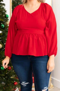 Beautiful As Can Be Blouse, Red -Deals Swish Tex Store BeautifulAsCanBeBlouse Red 2