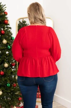 Beautiful As Can Be Blouse, Red -Deals Swish Tex Store BeautifulAsCanBeBlouse Red