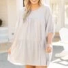Bite Of Style Dress, Oatmeal -Deals Swish Tex Store BiteOfStyleDress Oatmeal 9359