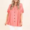 Bittersweet Beginnings Top, Coral