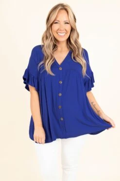 Bittersweet Beginnings Top, Royal Blue
