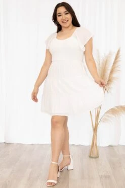 Brunch Party Dress, Ivory -Deals Swish Tex Store BrunchPartyDress Ivory 8411