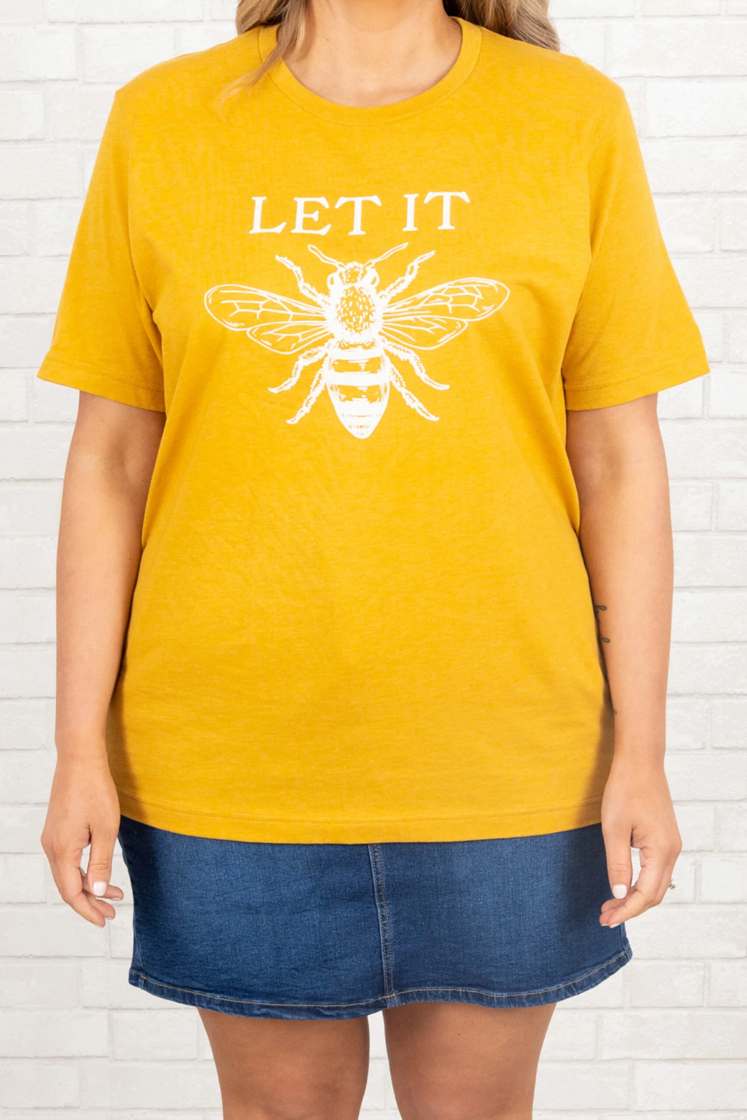 Buzzing Around Tee, Heather Mustard 6 Buzzing Around Tee, Heather Mustard - Image 4