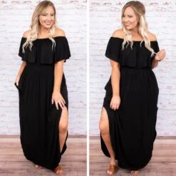 By The Boardwalk Maxi Dress, Black -Deals Swish Tex Store By the Boardwalk Maxi Dress Black