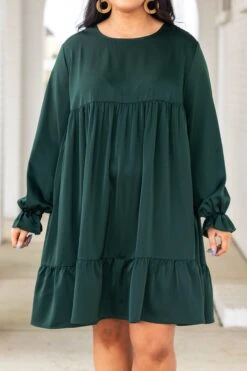 Casual Beauty Dress, Green -Deals Swish Tex Store CasualBeautyDress Green 9939