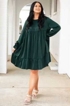 Casual Beauty Dress, Green -Deals Swish Tex Store CasualBeautyDress Green 9944