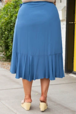 Casual Daze Skirt, Slate Blue -Deals Swish Tex Store CasualDazeSkirt SlateBlue 3