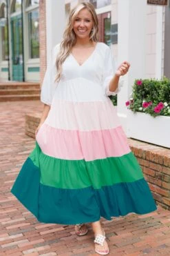 Change Of Color Maxi Dress, White -Deals Swish Tex Store ChangeOfColorMaxiDress White 5