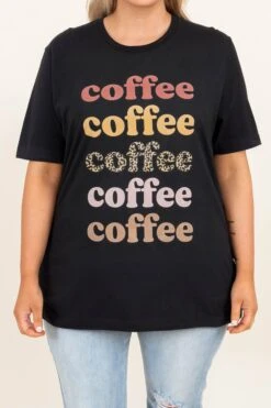 Coffee Lover Tee, Vintage Black -Deals Swish Tex Store CoffeeLoverTee VintageBlack 2