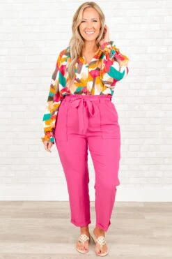 Confetti Everywhere Top, Fuchsia Orange -Deals Swish Tex Store ConfettiEverywhereTop FuchsiaOrange 5