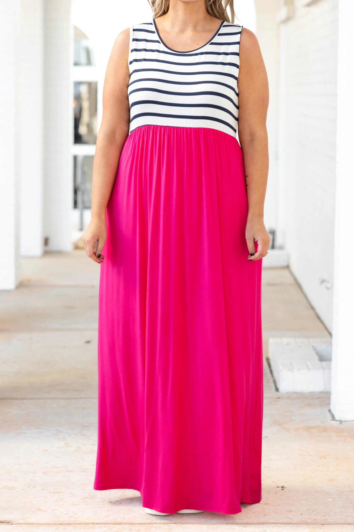 Cool By The Pool Maxi Dress, Fuchsia 6 Cool By The Pool Maxi Dress, Fuchsia - Image 4