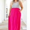 Cool By The Pool Maxi Dress, Fuchsia