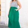 Cool By The Pool Maxi Dress, Kelly Green -Deals Swish Tex Store CoolByThePoolMaxiDress KellyGreen 3