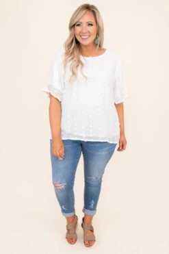 Embrace Your Joy Blouse, White -Deals Swish Tex Store DSC 1274