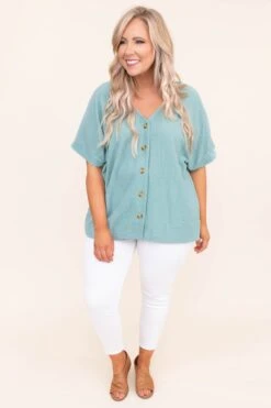 Nine To Five Blouse, Sage 10 Nine To Five Blouse, Sage -Deals Swish Tex Store DSC 1764
