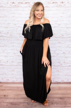By The Boardwalk Maxi Dress, Black