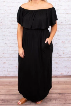 By The Boardwalk Maxi Dress, Black -Deals Swish Tex Store DSC 2666