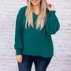 Unwritten Moments Blouse, Hunter Green -Deals Swish Tex Store DSC 3896