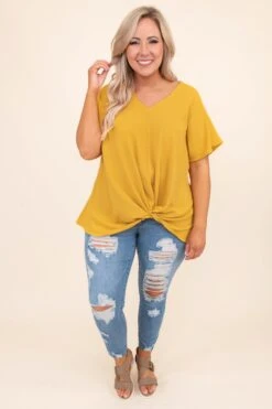 Hiding My Heart Blouse, Mustard -Deals Swish Tex Store DSC 8752 Edit d8fe7762 9b6c 48e5 bc3b 0a10c298c414