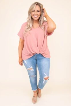 Hiding My Heart Blouse, Mauve -Deals Swish Tex Store DSC 9541