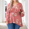 Dainty Petals Top, Terracotta