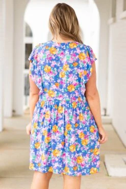 Dancing Around You Dress, Royal Multi 12 Dancing Around You Dress, Royal Multi -Deals Swish Tex Store DancingAroundYouDress RoyalMulti