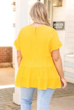 Defy The Odds Top, Marigold -Deals Swish Tex Store DefyTheOddsTop Marigold 8515