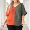 Double Dose Of Color Top, Olive
