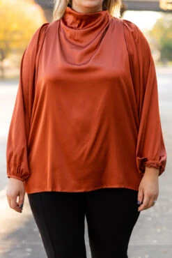 Embrace The Joy Top, Rust -Deals Swish Tex Store EmbraceTheJoyTop Rust 2