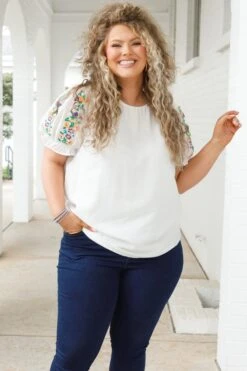 Embroidered With Love Top, White