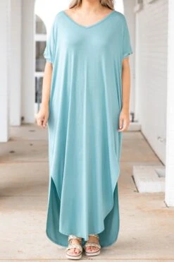 Enchanting Memory Maxi Dress, Nile Blue -Deals Swish Tex Store EnchantingMemoryMaxiDress NileBlue 1942