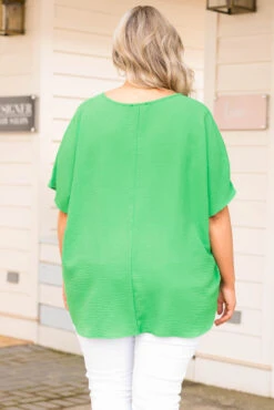 Everyday Stunning Top, Kelly Green -Deals Swish Tex Store EverdayStunningTop KellyGreen 3685