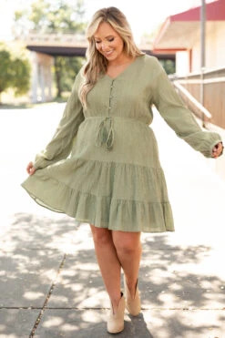 Everyone She Knows Dress, Sage 10 Everyone She Knows Dress, Sage -Deals Swish Tex Store EveryoneSheKnowsDress Sage 2